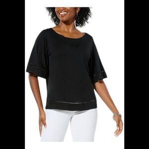 TWRHLL by Christie Brinkley Bell Sleeve T-Shirt Black - Regular